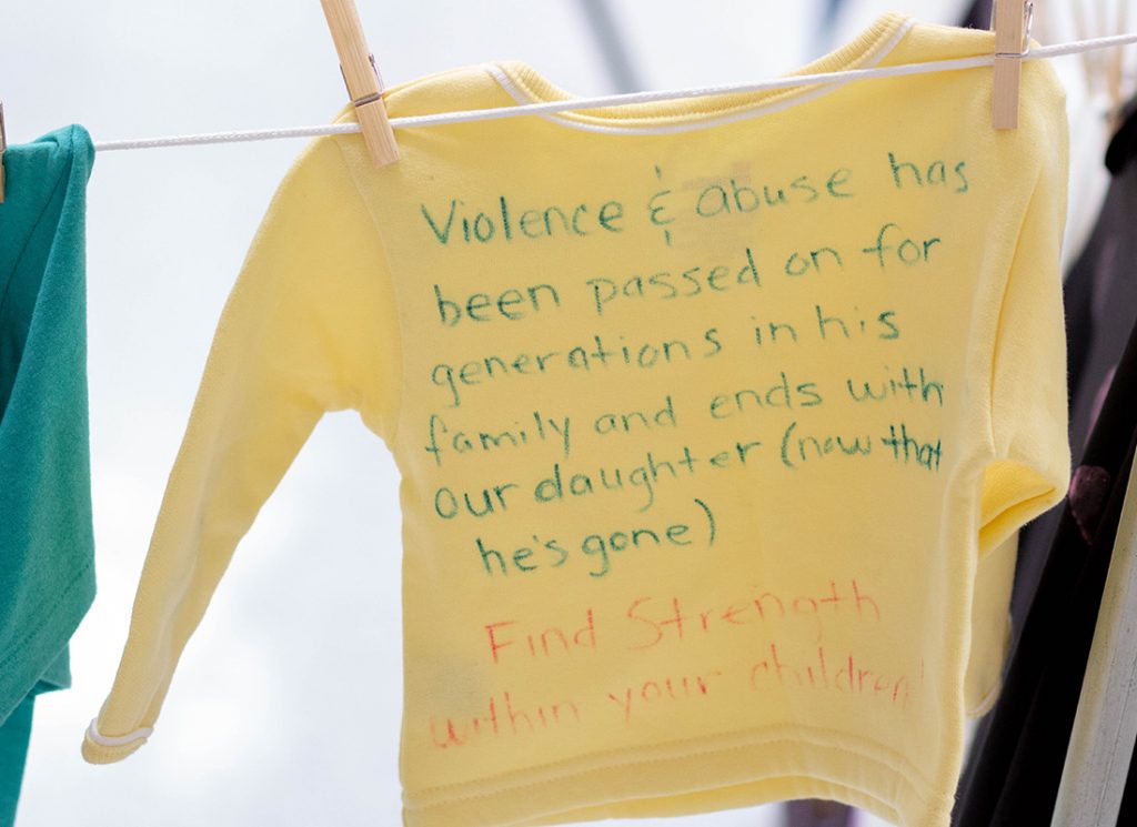 WVU Parkersburg observes Domestic Violence Awareness Month with presentation and local Clothesline Project display