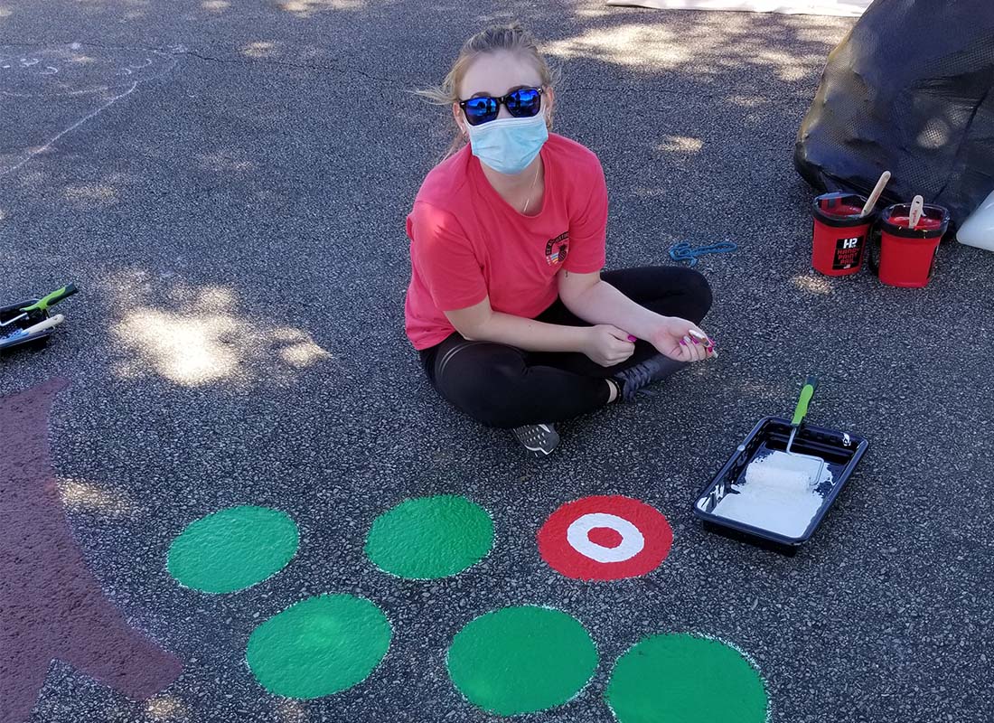 WVU Parkersburg Students Install Sensory Paths at Area Elementary Schools