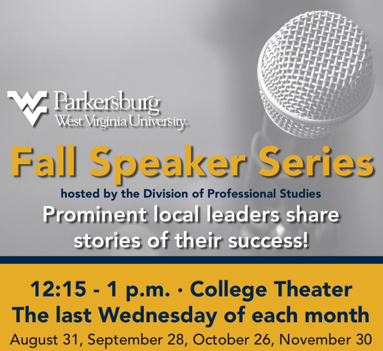 Fall Speaker Series WVU Parkersburg