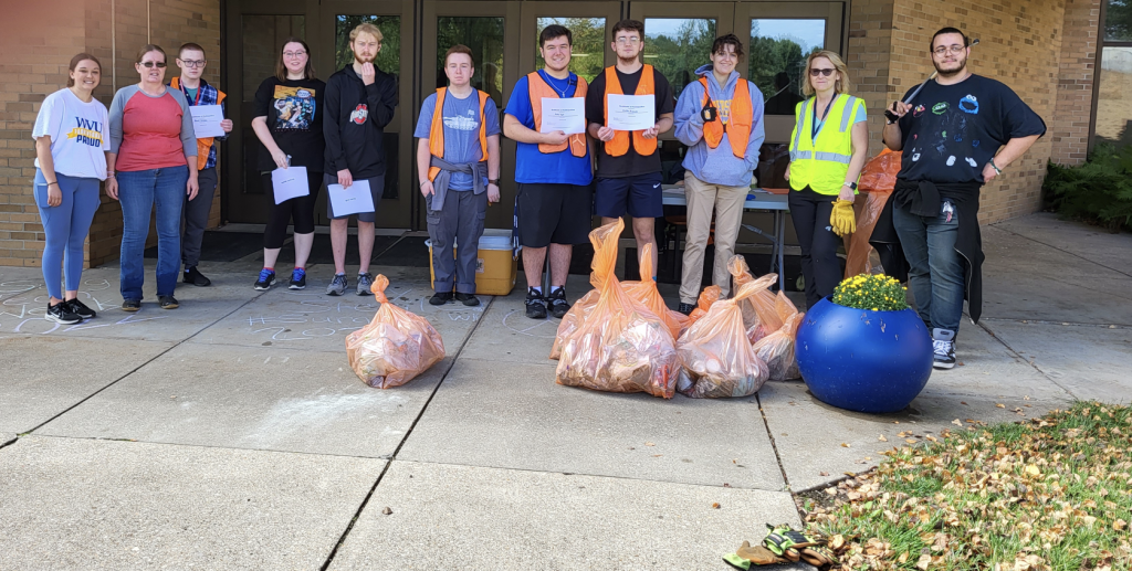 WVU Parkersburg’s Phi Theta Kappa sponsored Adopt a Highway clean up event