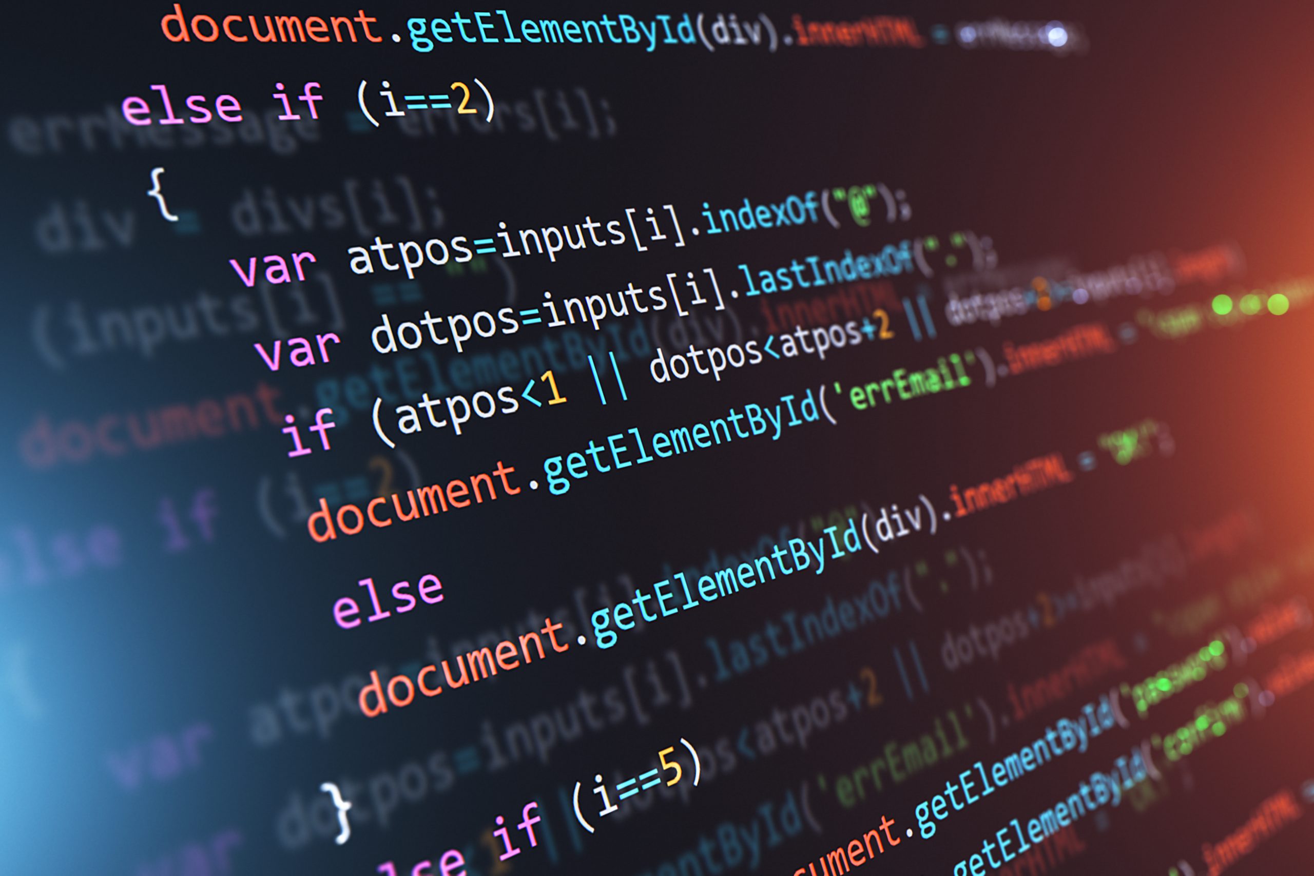Programming source code abstract background