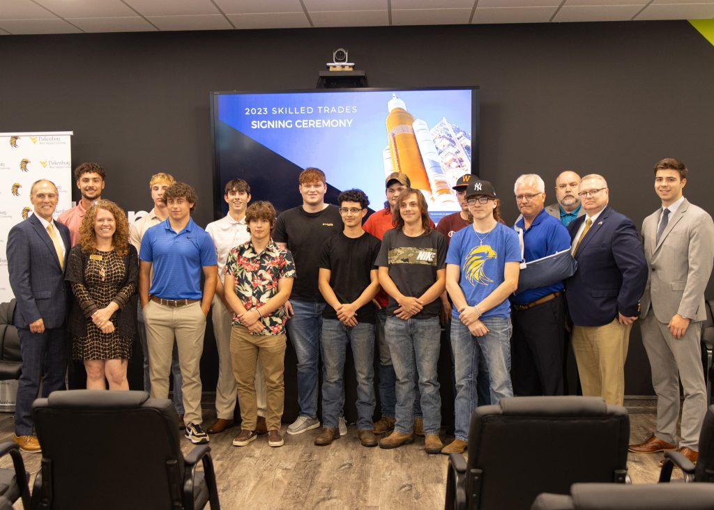 WVU Parkersburg and Constellium hold 2023 Skilled Trades Signing Ceremony for 13 students